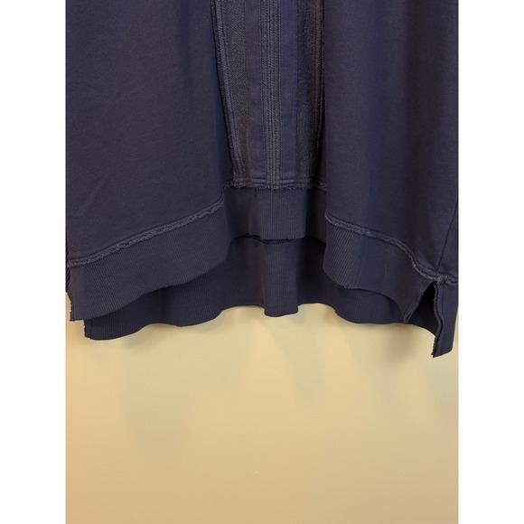 Aerie Starry Skies Navy Blue Sweatshirt Size Large Oversized Raw Edge - Picture 8 of 11